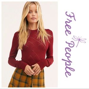 NWT Free People What’s The Pointelle Bodysuit